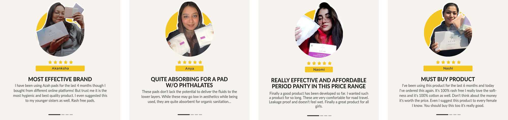 What users say about Azah Pads