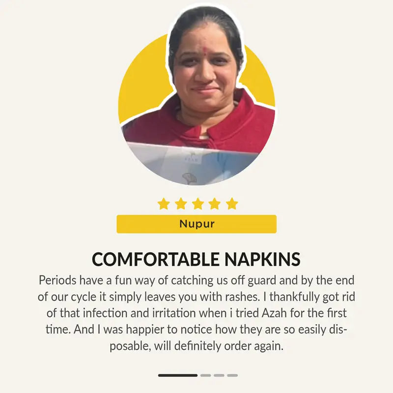 Nupur says Azah pads are comfortable
