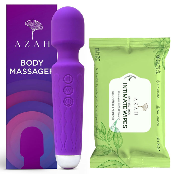 Azah Intimate Care Combo - Personal Massager & Intimate Wipes AZAH