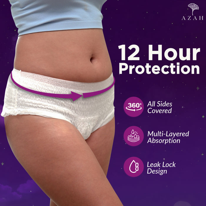 Disposable Period Panties | Box of 12 | Ultra Heavy Flow AZAH