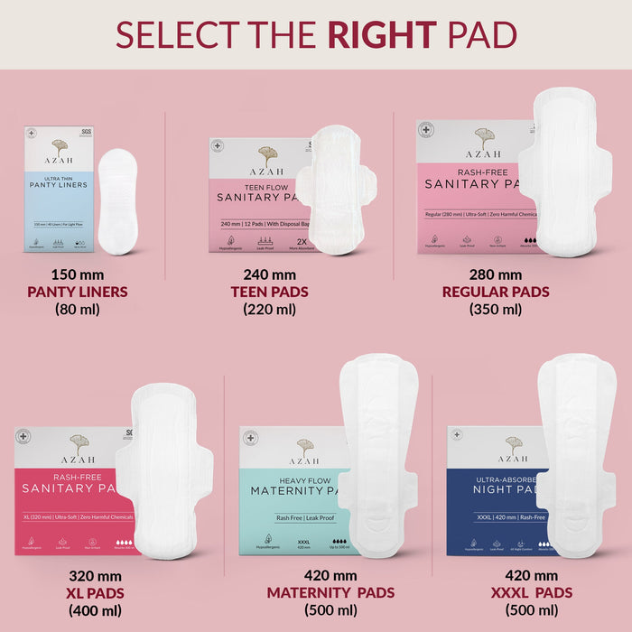 Sanitary Pads for Women (Box of 30) Ultra Thin, 100% Rash-Free, & 5x Absorption (With Disposable Bag)
