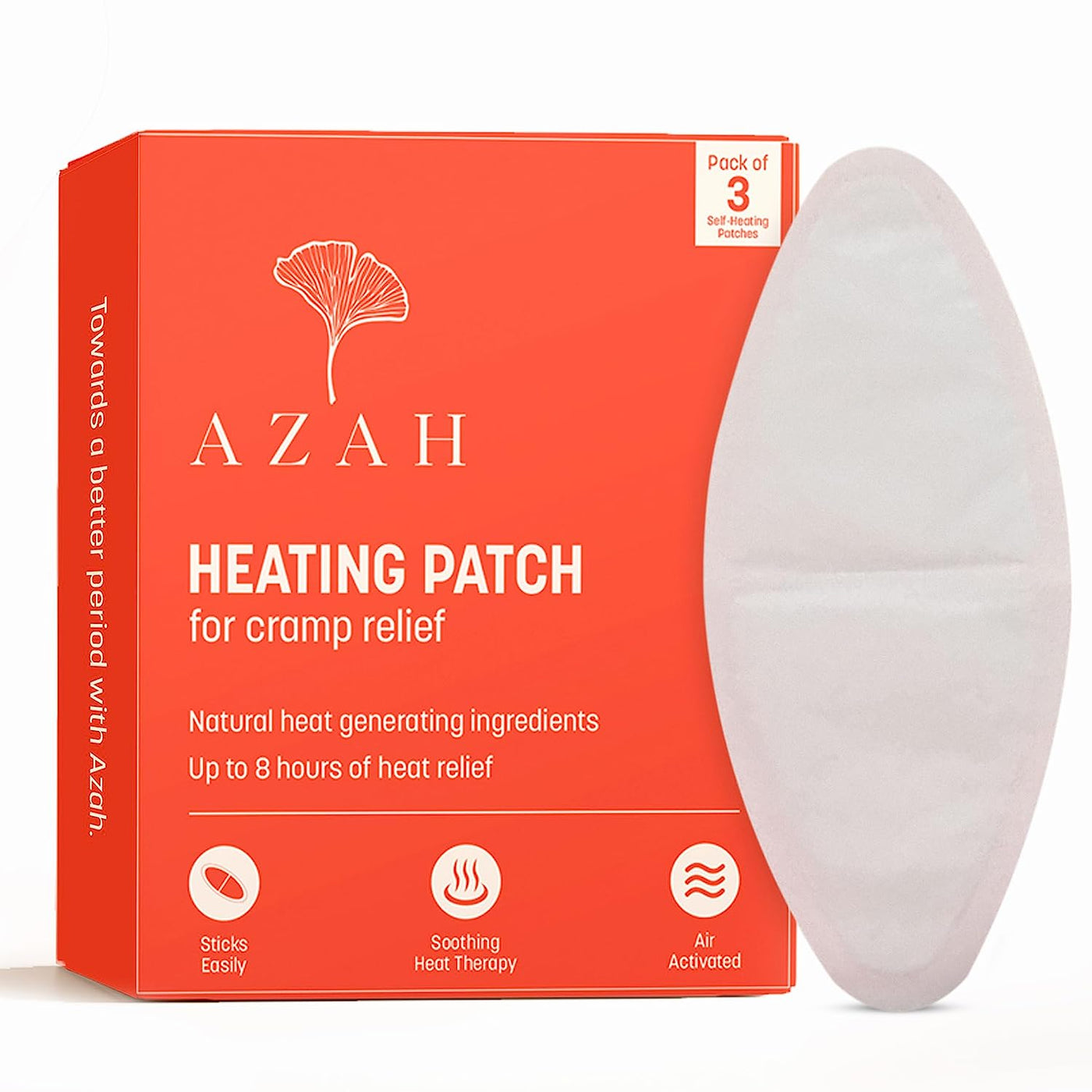 Period Pain Relief Heat Patches (Pack of 3) Cramp | Cramp Patches | Azah.in