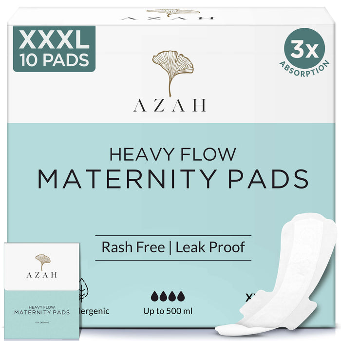 Azah Maternity Pads with Disposable Bag - 420 mm XXXL Size AZAH