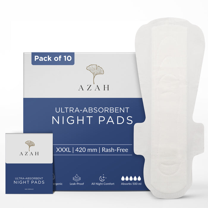 Azah XXXL Pads (Azah Ultra-Absorbent Night Pads with Disposable Bag)