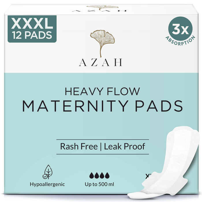 Azah Maternity Pads - Box of 12 Pads - 420 mm XXXL Size AZAH