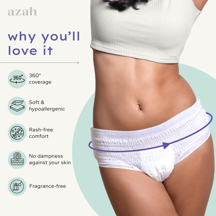Disposable Period Panty for Women – Pack of 4 | 12 Hr Leak Protection | Heavy Flow Panties