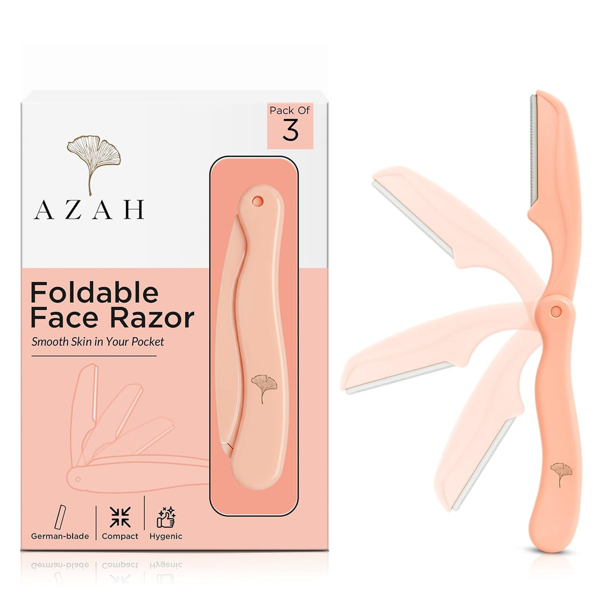 Buy Azah Foldable Face Razor for Women Pack of 3 Online | Facial Hair ...