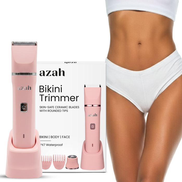 Azah 3-in-1 Bikini Trimmer for Women – Rechargeable, Gentle Hair Removal for Face, Body & Intimate Areas | 1-Year Warranty AZAH