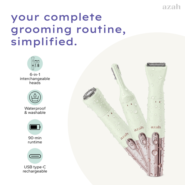6-in-1 Trimmer for Women - Multi-Purpose Personal Grooming Trimmer