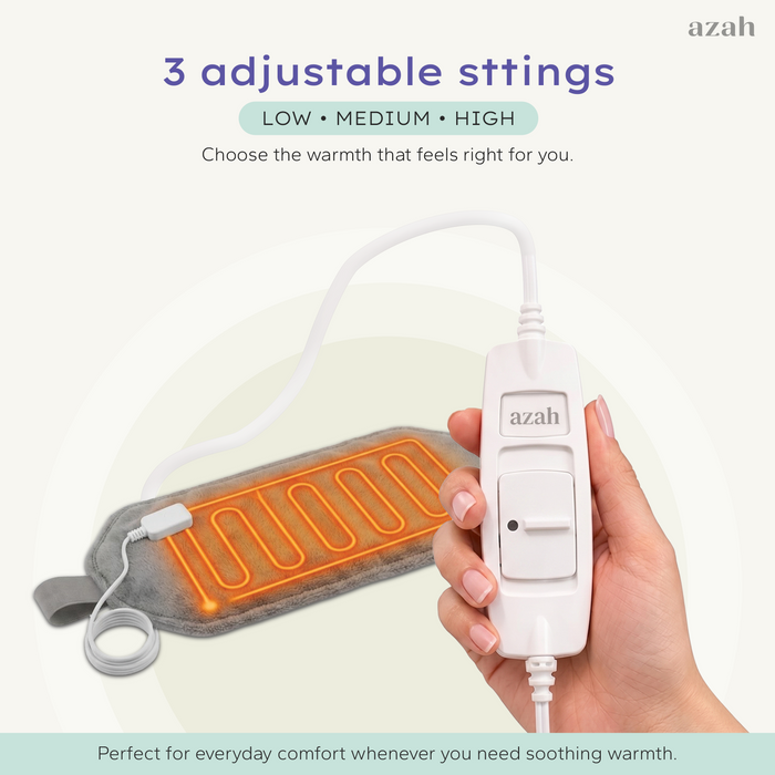 Heating Pad for Pain Relief | Electric Heating Pad for Back, Neck & Body | Grey