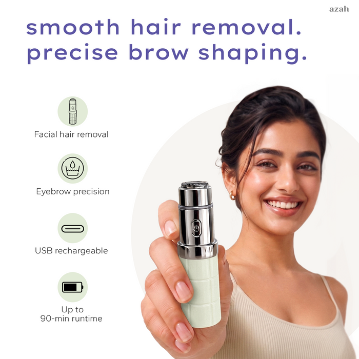 2 In 1 | Rechargeable Face Trimmer for Women | Facial Hair Removal