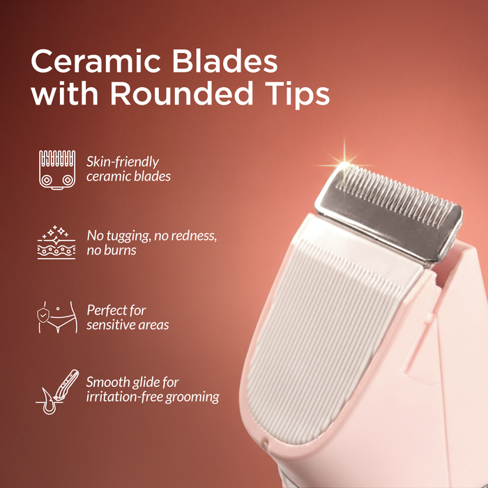 Azah 3-in-1 Bikini Trimmer for Women – Rechargeable, Gentle Hair Removal for Face, Body & Intimate Areas | 1-Year Warranty AZAH