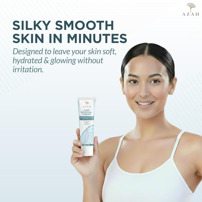 Hair Removal Cream for Women – 100 GM | Fast & Painless Bikini & Body Hair Remover Azah