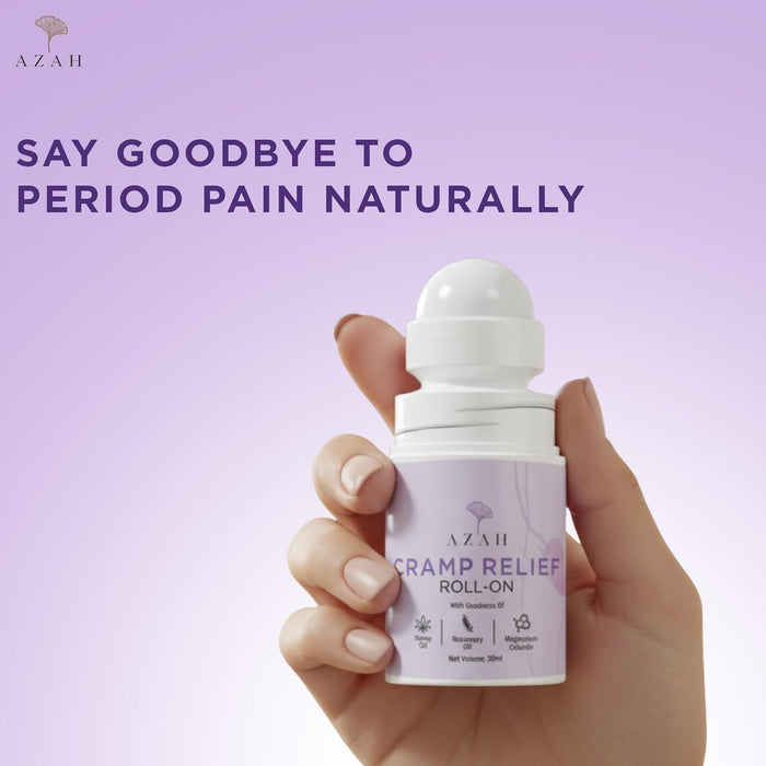 Period Cramp Relief Roll-On – 30 ml | Natural Relief for Menstrual Cramps & Back Pain Azah