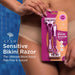 Azah Sensitive Bikini Razor For Women | 3 Blades 2 Defense Bar | No Strawberry Skin | Pack of 2 AZAH