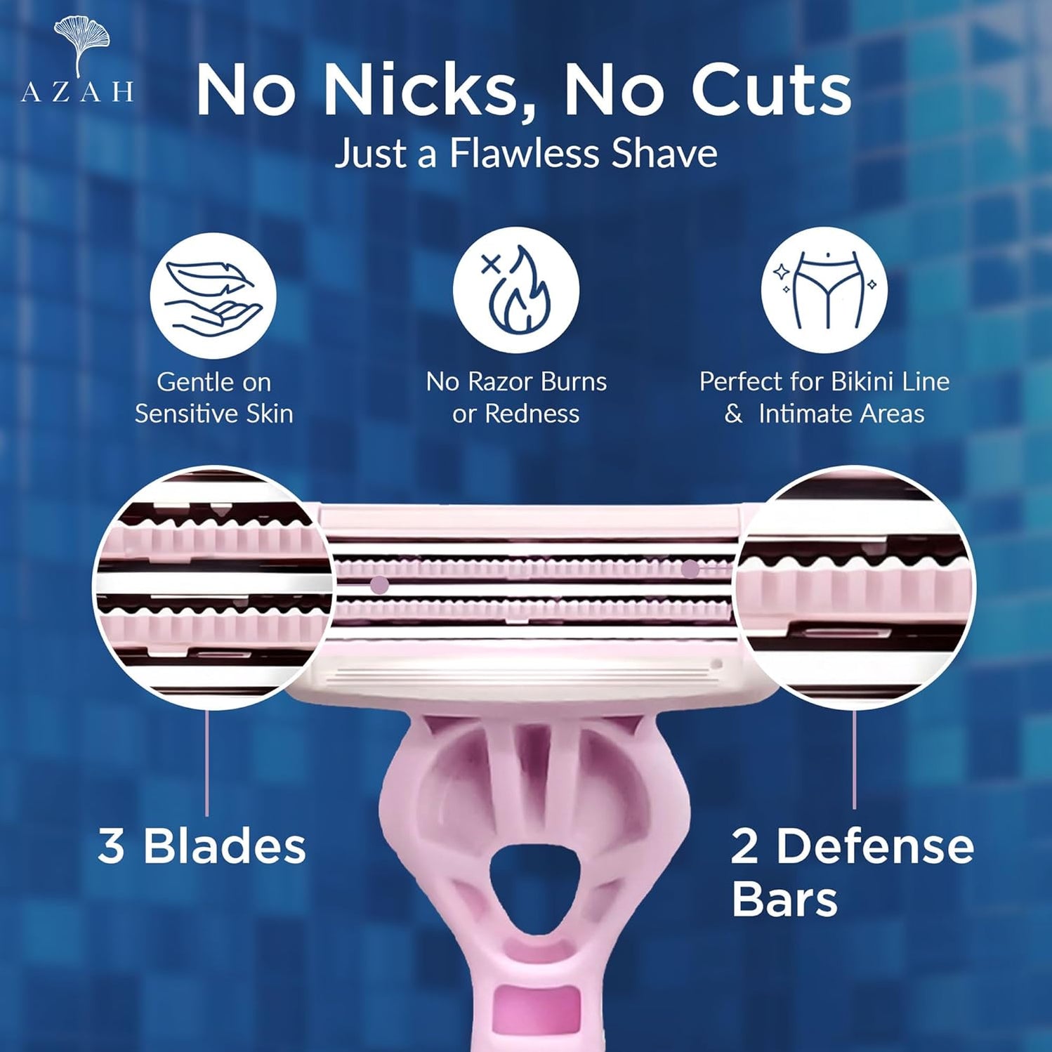 Buy Azah Sensitive Bikini Razor for Women Online | Pack of 2 Razors