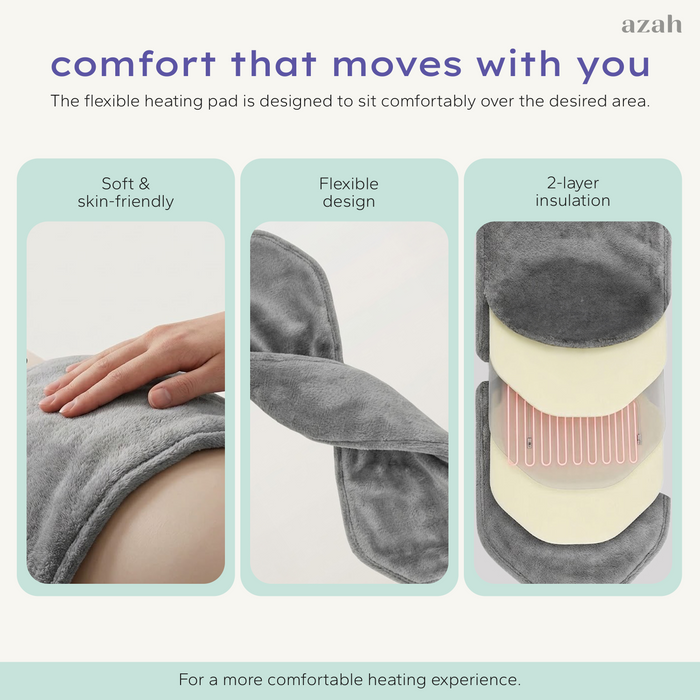 Heating Pad for Pain Relief | Electric Heating Pad for Back, Neck & Body | Grey