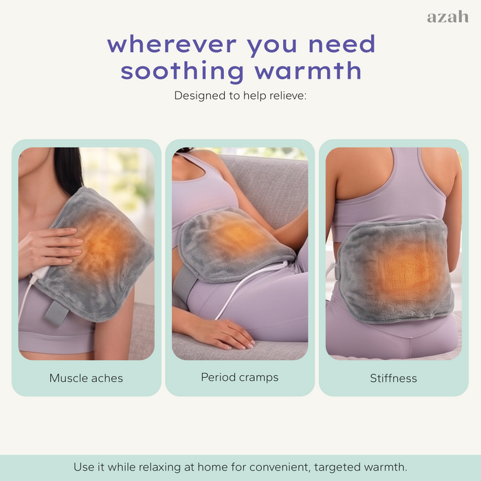 Heating Pad for Pain Relief | Electric Heating Pad for Back, Neck & Body | Grey