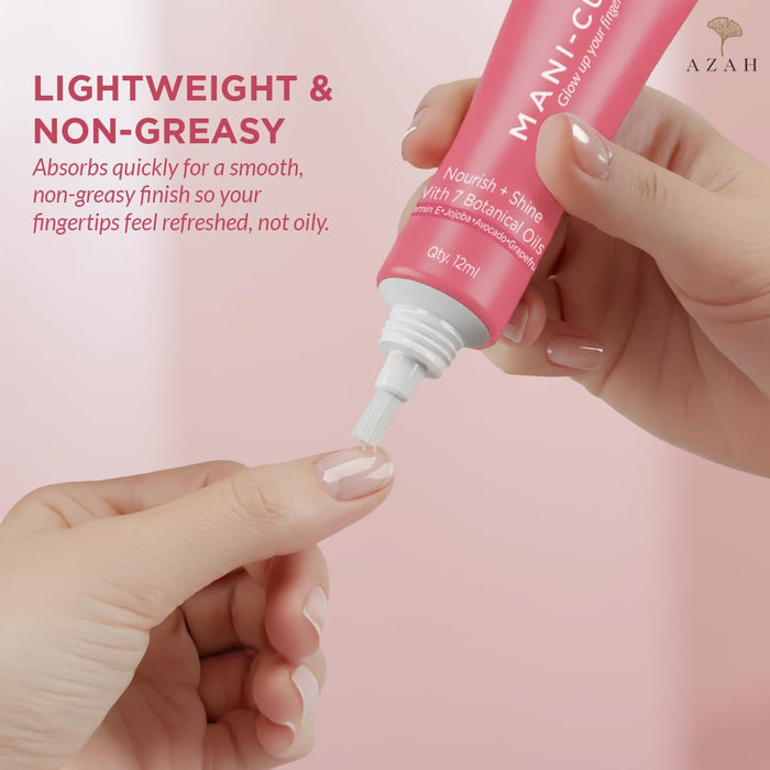 Mani-Cured Cuticle Oil for Nails – 12 ml | Nourishes Dry Cuticles & Strengthens Nails Azah