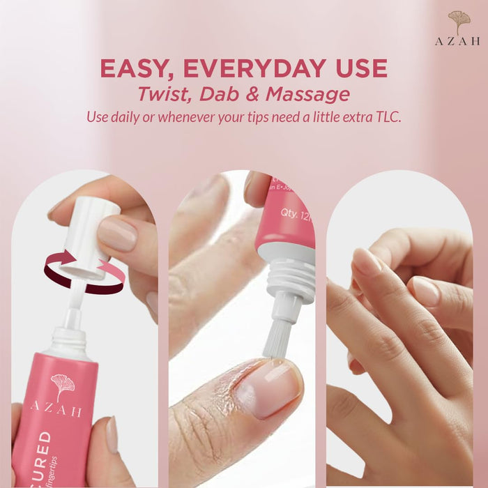 Mani-Cured Cuticle Oil for Nails – 12 ml | Nourishes Dry Cuticles & Strengthens Nails Azah