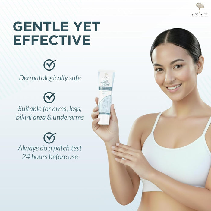 Hair Removal Cream for Women – 100 GM | Fast & Painless Bikini & Body Hair Remover Azah