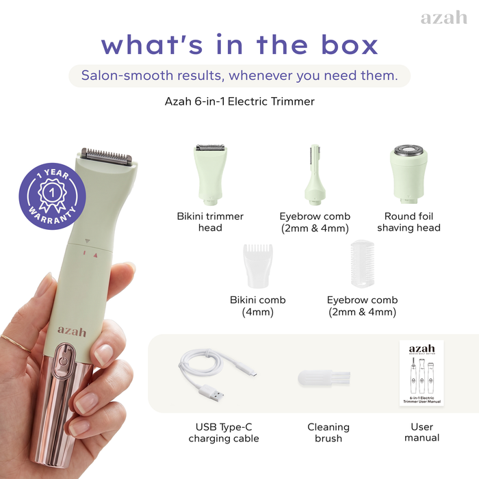 6-in-1 Trimmer for Women - Multi-Purpose Personal Grooming Trimmer