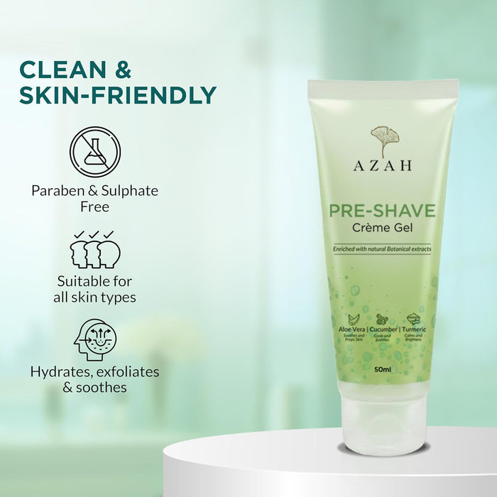 Facial Hair Removal Combo – Pre-Shave Gel & Face Razor Kit for Women Azah