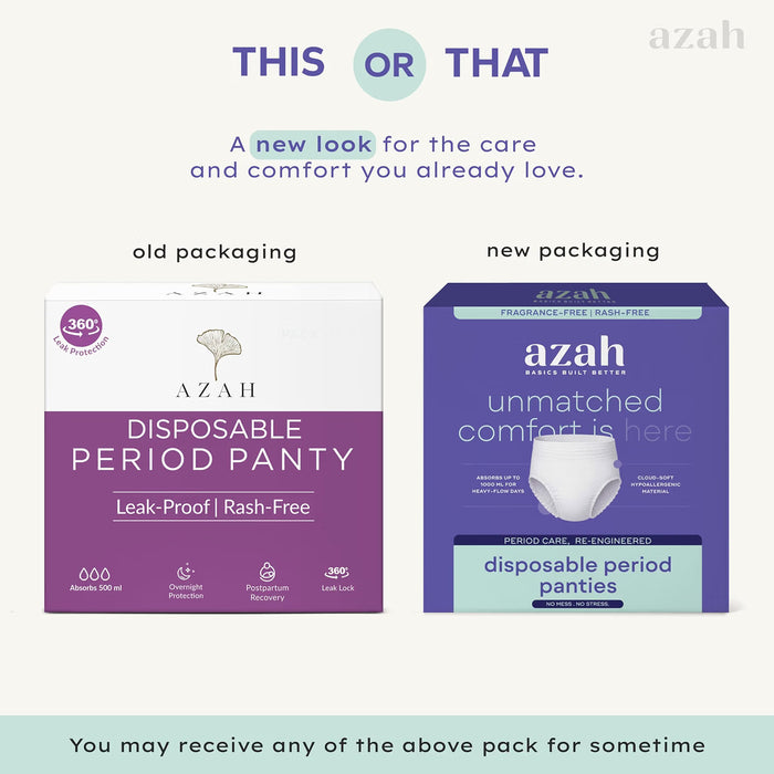 Disposable Period Panty for Women – M-L Pack of 4 | 12 Hr Leak Protection for Heavy Flow