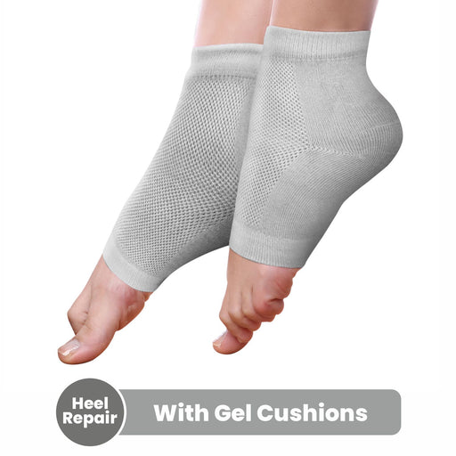 Silicone Gel Heel Pad Socks for Pain Relief And Silicone Gel Half Toe  Sleeve Anti-Skid