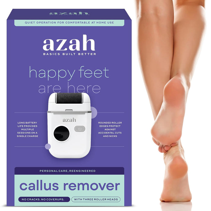Electric Callus Remover for Feet | IPX6 Waterproof | 3 Replaceable Rollers | Dual Speed