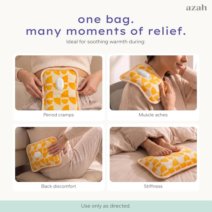 Electric Hot Water Bag for Pain Relief - Heating Pad - Yellow