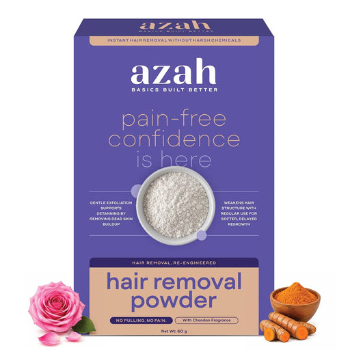 Wax Powder for Women 60g | Natural Hair Removal Powder | Turmeric, Rose & Papaya | Chandan