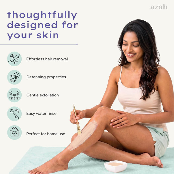 Wax Powder for Women 60g | Natural Hair Removal Powder | Turmeric, Rose & Papaya | Chandan