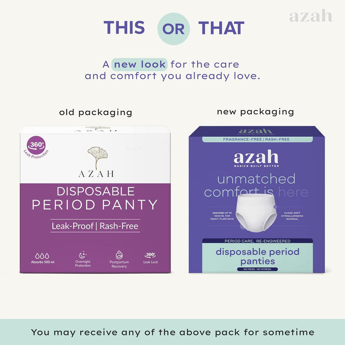 Disposable Period Panties | Box of 4 | Ultra Heavy Flow | 2XL-3XL