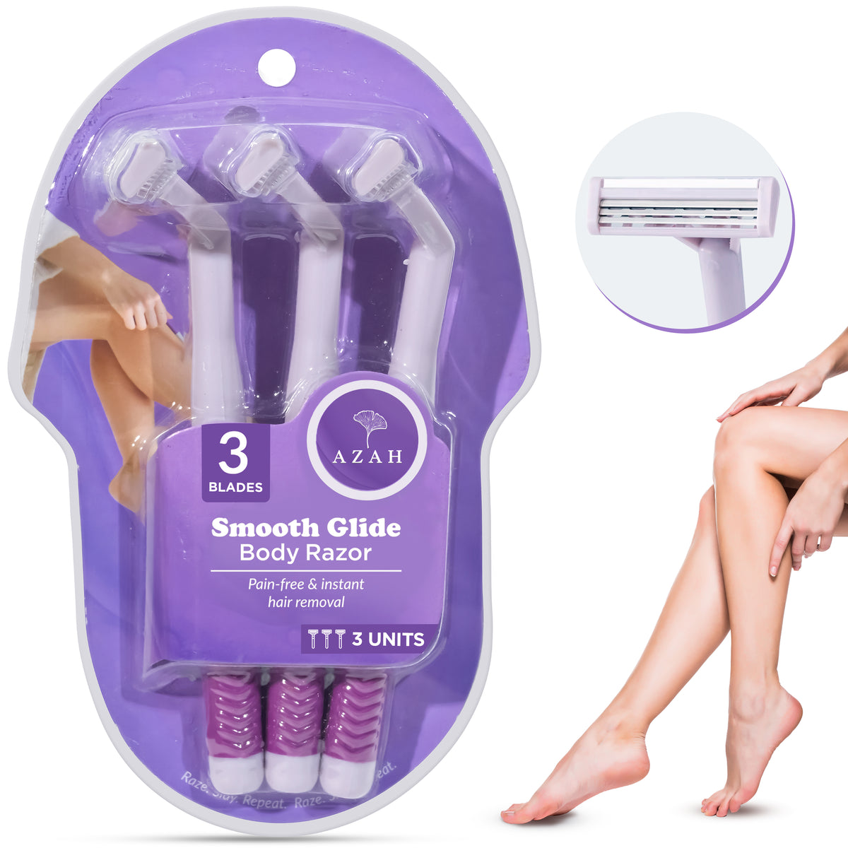 Buy Azah Smooth Glide Disposable Razor Online | Body Razor for Women