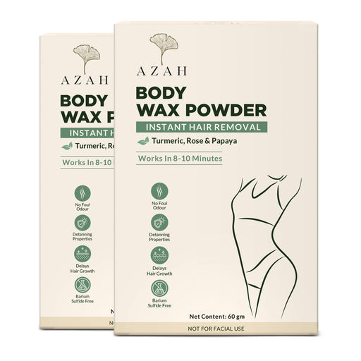 Azah Body Wax Powder | 60gm | Pack of 2
