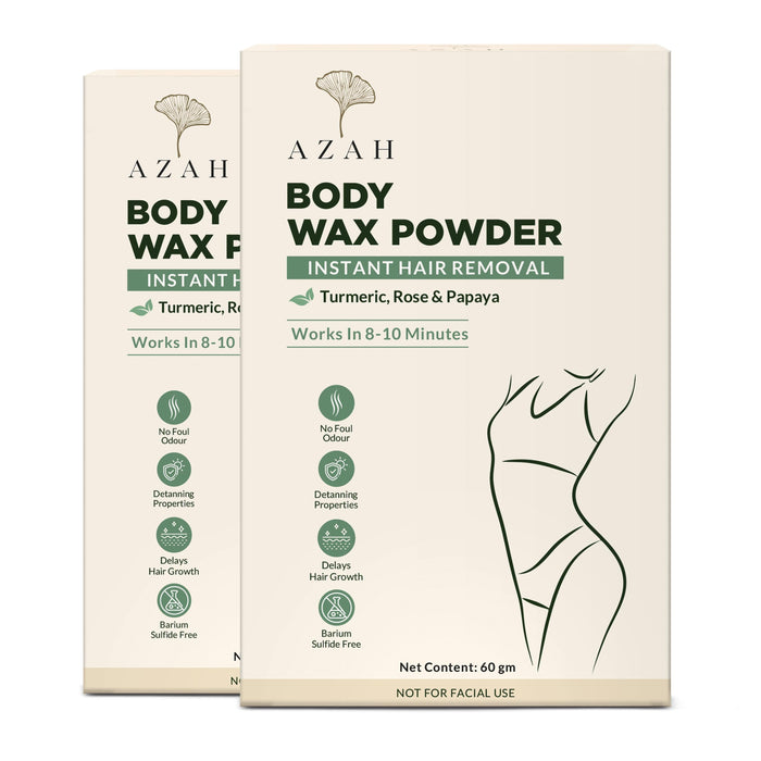 Azah Body Wax Powder | 60gm | Pack of 2 Azah