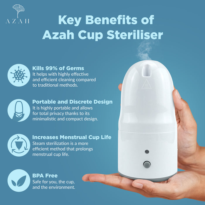 AZAH Reusable Menstrual Cup for Women (Medium Size with Pouch