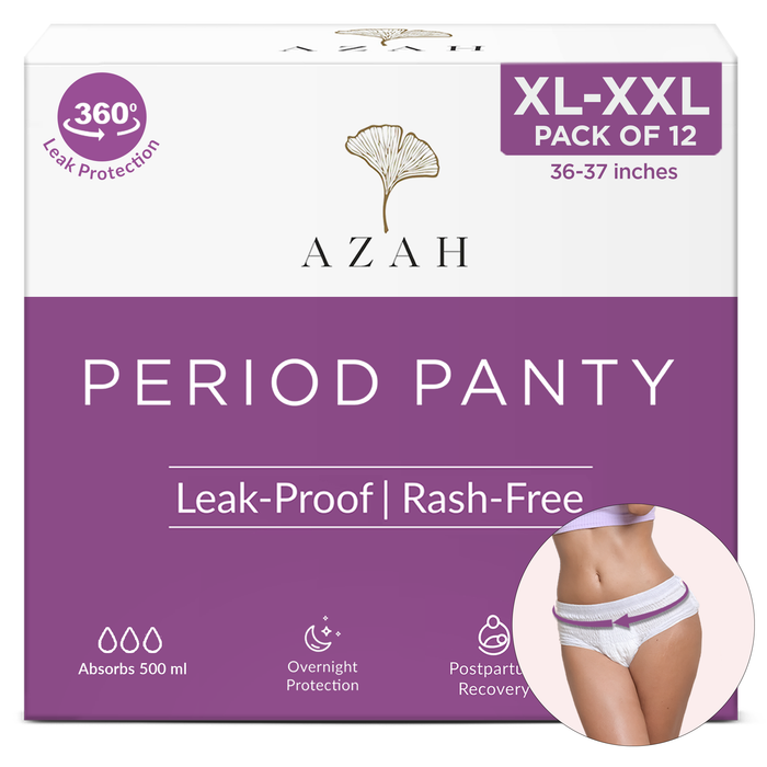 Disposable Period Panties | Box of 12 | Ultra Heavy Flow AZAH