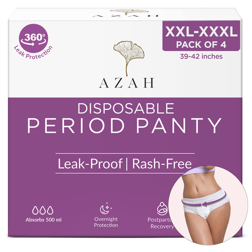 Disposable Period Panties | Box of 4 | Ultra Heavy Flow | 2XL-3XL