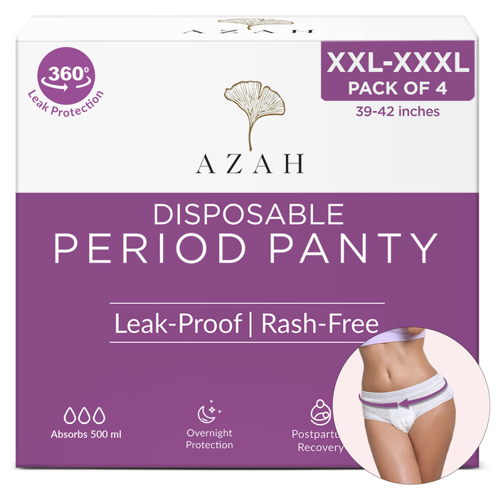 Disposable Period Panties | Box of 4 | Ultra Heavy Flow | 2XL-3XL