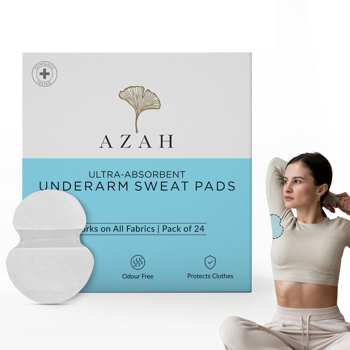 Azah Disposable Underarm Sweat Pads for Women (Pack of 24)