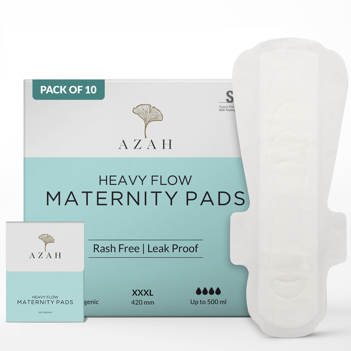 Azah Maternity Pads with Disposable Bag - 420 mm XXXL Size