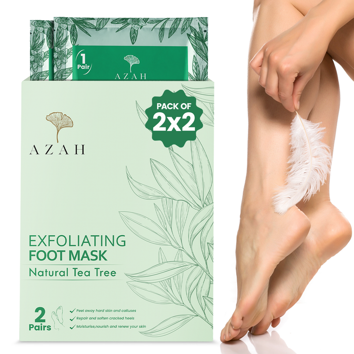 Exfoliating Foot Mask | Tea Tree | Pack of 2 Azah