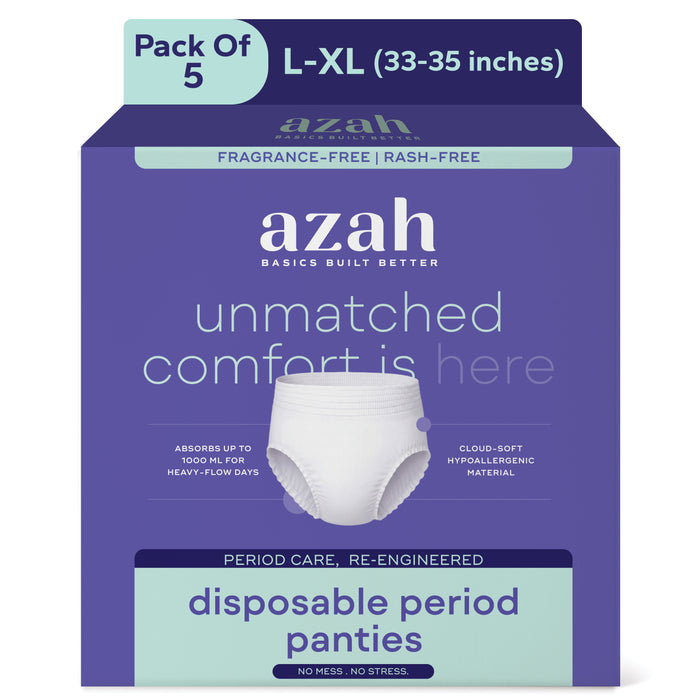 Period Panty for Girls [Pack of 5] | Leak Proof & Rash Free | Disposable Period Panty for Women Heavy Flow | 12 Hrs Protection | Super Absorbent 360° Coverage | All Night Protection