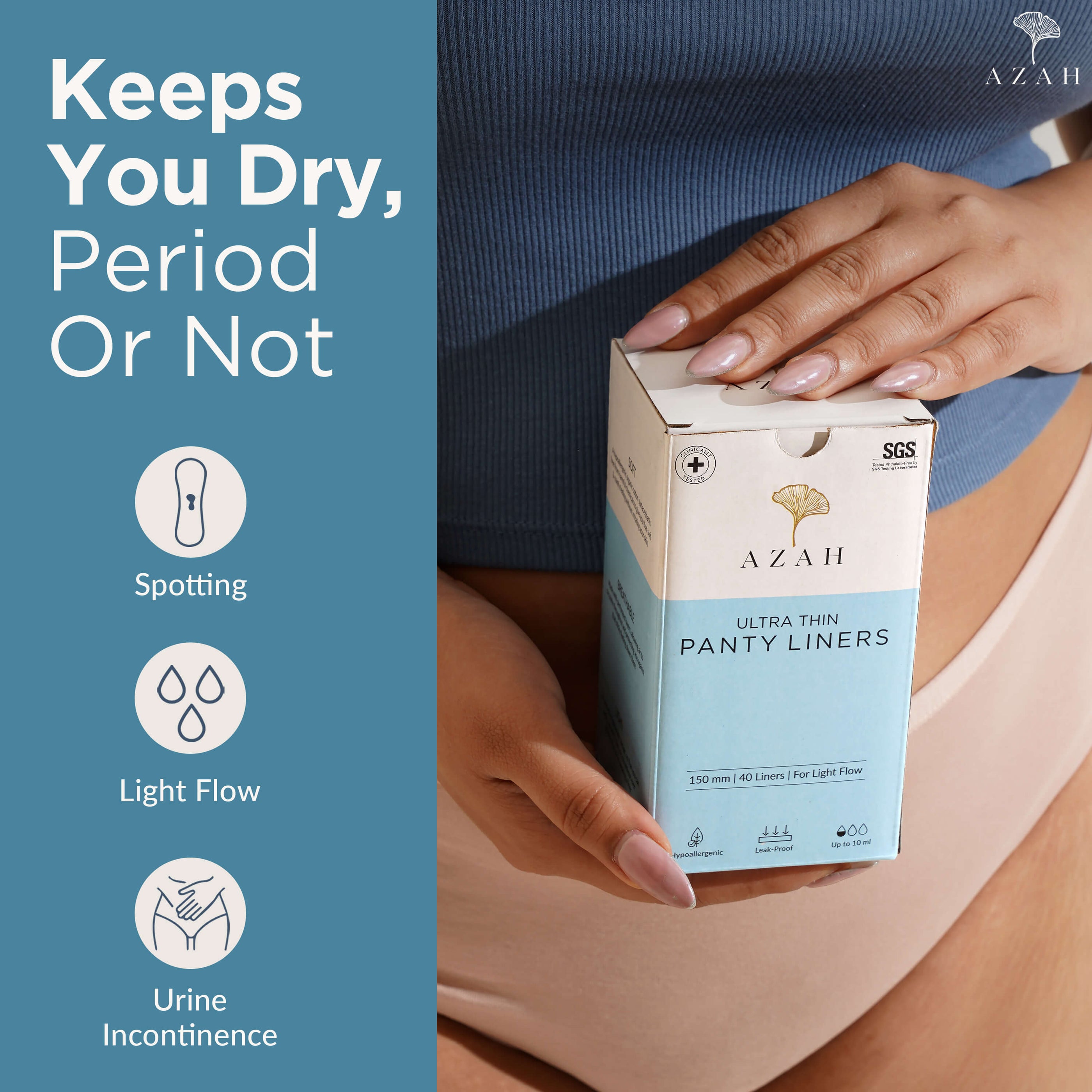Buy Azah Panty Liners for Women Online | Daily Use Cottony Soft Liners
