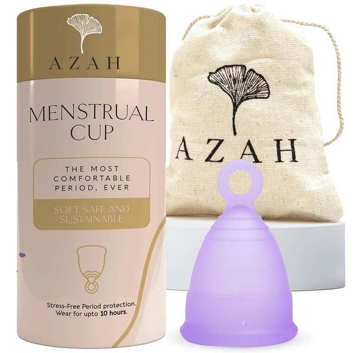 Azah Menstrual Cup with integrated pull-out ring