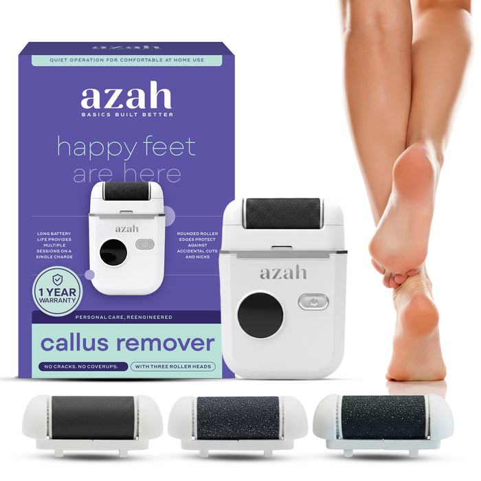 Electric Callus Remover for Feet | IPX6 Waterproof | 3 Replaceable Rollers | Dual Speed