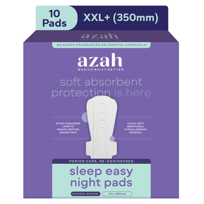 SleepEzzz Night Sanitary Pads | 0% Leaks For 12 Hours (Pack of 10 Pads)