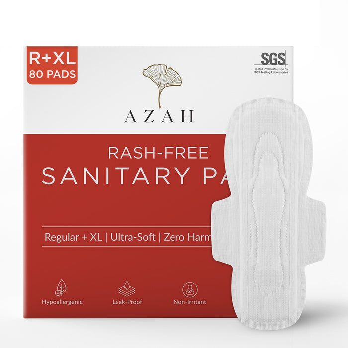Organic Cotton Sanitary Pads for Periods (Box of 80) by